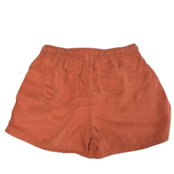 C&C California 100% Lyocell Pull On Shorts, Stretch Waist, Orange, Tie, Size M - Picture 2 of 7